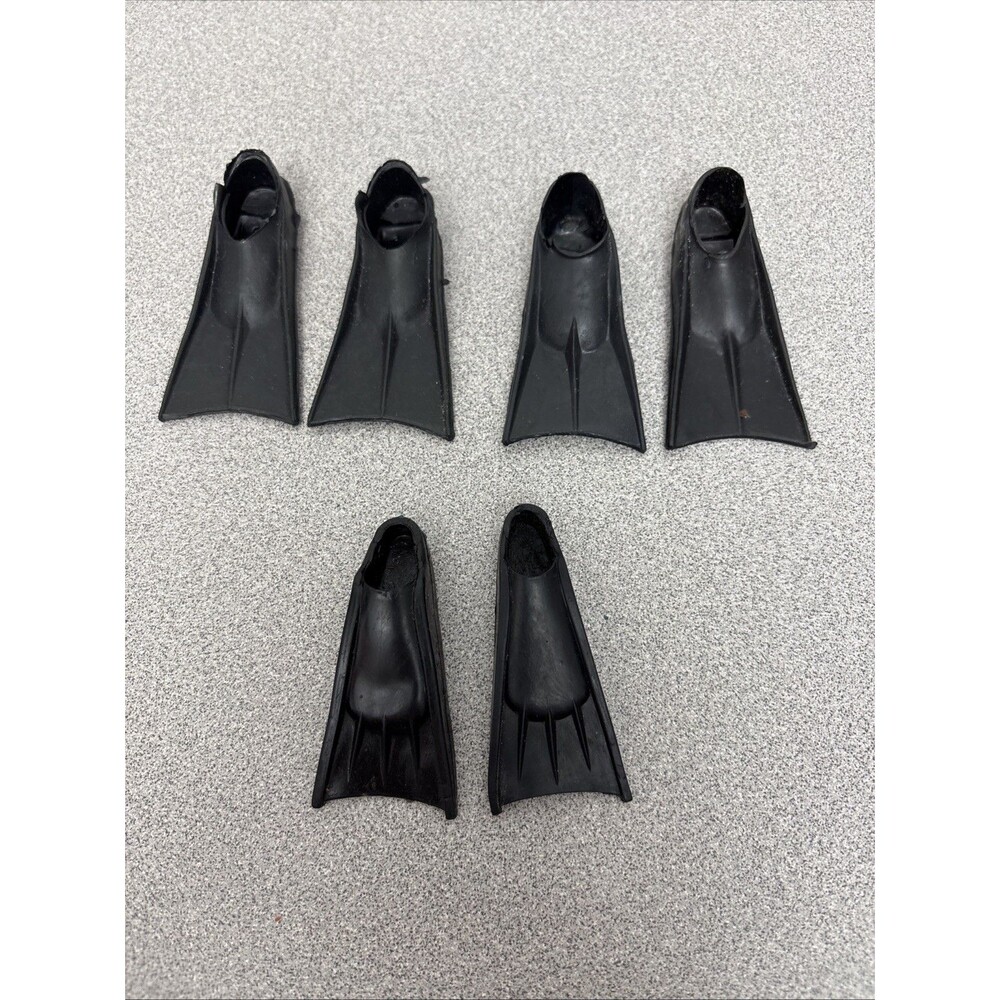 Vintage Lot Of 3 GI JOE Black Fins Flippers